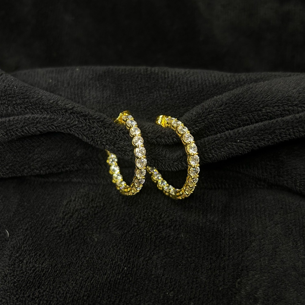 Dazzling Gold and Silver Hoop Earrings